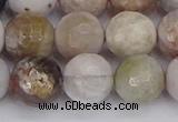 CAG9899 15.5 inches 10mm faceted round parrel dendrite agate beads