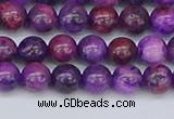 CAG9918 15.5 inches 6mm round purple crazy lace agate beads