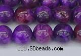 CAG9919 15.5 inches 8mm round purple crazy lace agate beads