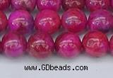 CAG9926 15.5 inches 8mm round fuchsia crazy lace agate beads