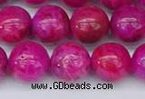 CAG9927 15.5 inches 10mm round fuchsia crazy lace agate beads