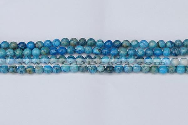 CAG9932 15.5 inches 6mm round blue crazy lace agate beads