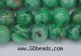 CAG9941 15.5 inches 10mm round green crazy lace agate beads