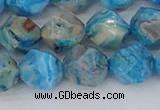 CAG9959 15.5 inches 10mm faceted nuggets blue crazy lace agate beads