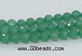 CAJ02 15.5 inches 6mm faceted round green aventurine jade beads