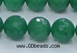 CAJ06 15.5 inches 16mm faceted round green aventurine jade beads