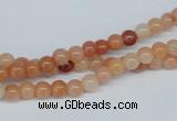 CAJ101 15.5 inches 4mm round red aventurine jade beads wholesale