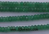 CAJ15 15.5 inches 4*6mm faceted rondelle green aventurine beads