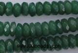 CAJ17 15.5 inches 7*12mm faceted rondelle green aventurine beads