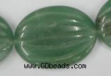 CAJ308 15.5 inches 30*40mm carved oval green aventurine jade beads