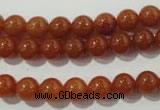 CAJ352 15.5 inches 8mm round red aventurine beads wholesale