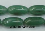 CAJ53 15.5 inches 12*26mm rice green aventurine jade beads wholesale