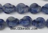 CAJ582 15.5 inches 12*12mm curved moon blue aventurine beads wholesale