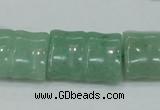 CAJ60 15.5 inches 18*25mm flat bamboo green aventurine jade beads