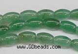 CAJ642 15.5 inches 6*9mm rice green aventurine beads