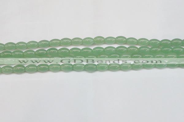 CAJ645 15.5 inches 8*12mm rice green aventurine beads