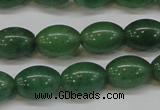 CAJ647 15.5 inches 10*14mm rice green aventurine beads