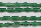 CAJ650 15.5 inches 6*12mm hexahedron green aventurine beads