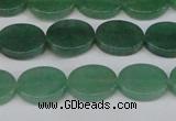 CAJ678 15.5 inches 10*14mm oval green aventurine beads