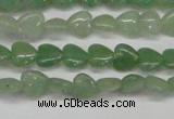 CAJ683 15.5 inches 8*8mm heart green aventurine beads