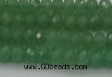 CAJ702 15.5 inches 5*8mm faceted rondelle green aventurine beads