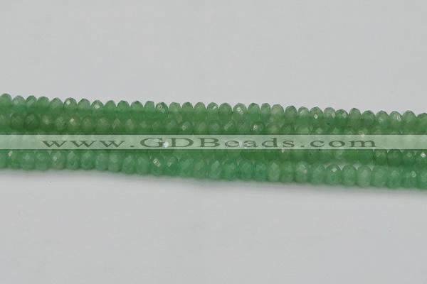 CAJ702 15.5 inches 5*8mm faceted rondelle green aventurine beads