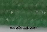 CAJ703 15.5 inches 6*10mm faceted rondelle green aventurine beads