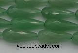 CAJ706 15.5 inches 8*20mm faceted teardrop green aventurine beads