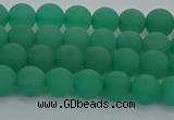 CAJ711 15.5 inches 6mm round matte green aventurine beads