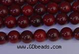 CAJ750 15.5 inches 4mm round apple jasper beads wholesale