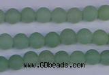 CAJ801 15.5 inches 6mm round matte green aventurine beads wholesale