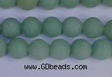 CAJ802 15.5 inches 8mm round matte green aventurine beads wholesale