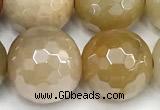 CAJ873 15 inches 12mm faceted round AB-color jade beads