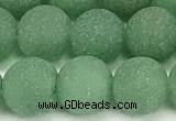 CAJ883 15 inches 10mm round matte green aventurine beads