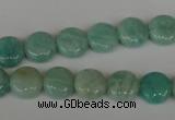 CAM1016 15.5 inches 10mm flat round natural Russian amazonite beads