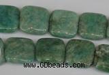 CAM1028 15.5 inches 16*16mm square natural Russian amazonite beads