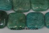 CAM1030 15.5 inches 20*20mm square natural Russian amazonite beads