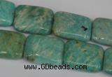 CAM1033 15.5 inches 15*20mm rectangle natural Russian amazonite beads