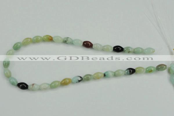 CAM111 15.5 inches 8*12mm rice amazonite gemstone beads wholesale