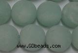 CAM1115 15.5 inches 14mm round matte amazonite beads wholesale