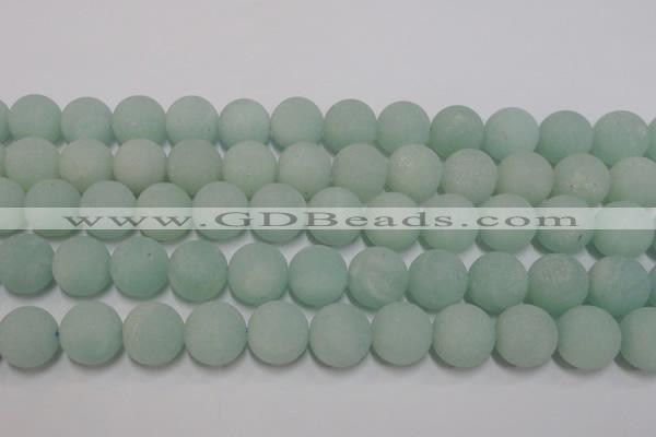 CAM1116 15.5 inches 16mm round matte amazonite beads wholesale