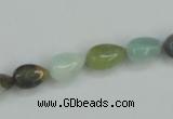 CAM115 15.5 inches 8*10mm flat teardrop amazonite gemstone beads