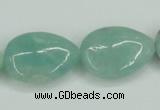 CAM117 15.5 inches 18*25mm flat teardrop amazonite gemstone beads