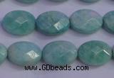 CAM1203 15.5 inches 10*14mm faceted oval Russian amazonite beads