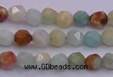 CAM1411 15.5 inches 6mm faceted nuggets amazonite gemstone beads