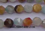 CAM1412 15.5 inches 8mm faceted nuggets amazonite gemstone beads