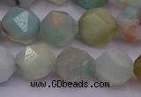 CAM1414 15.5 inches 12mm faceted nuggets amazonite gemstone beads