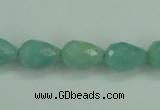 CAM142 15.5 inches 10*14mm faceted teardrop amazonite gemstone beads