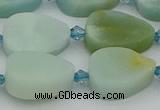 CAM1422 15.5 inches 13*18mm flat teardrop Chinese amazonite beads