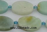 CAM1428 15.5 inches 15*22mm oval Chinese amazonite beads